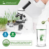 Étiquette Lifebooil Chlorophyll poudre claire pour repérer dosage et avantages.