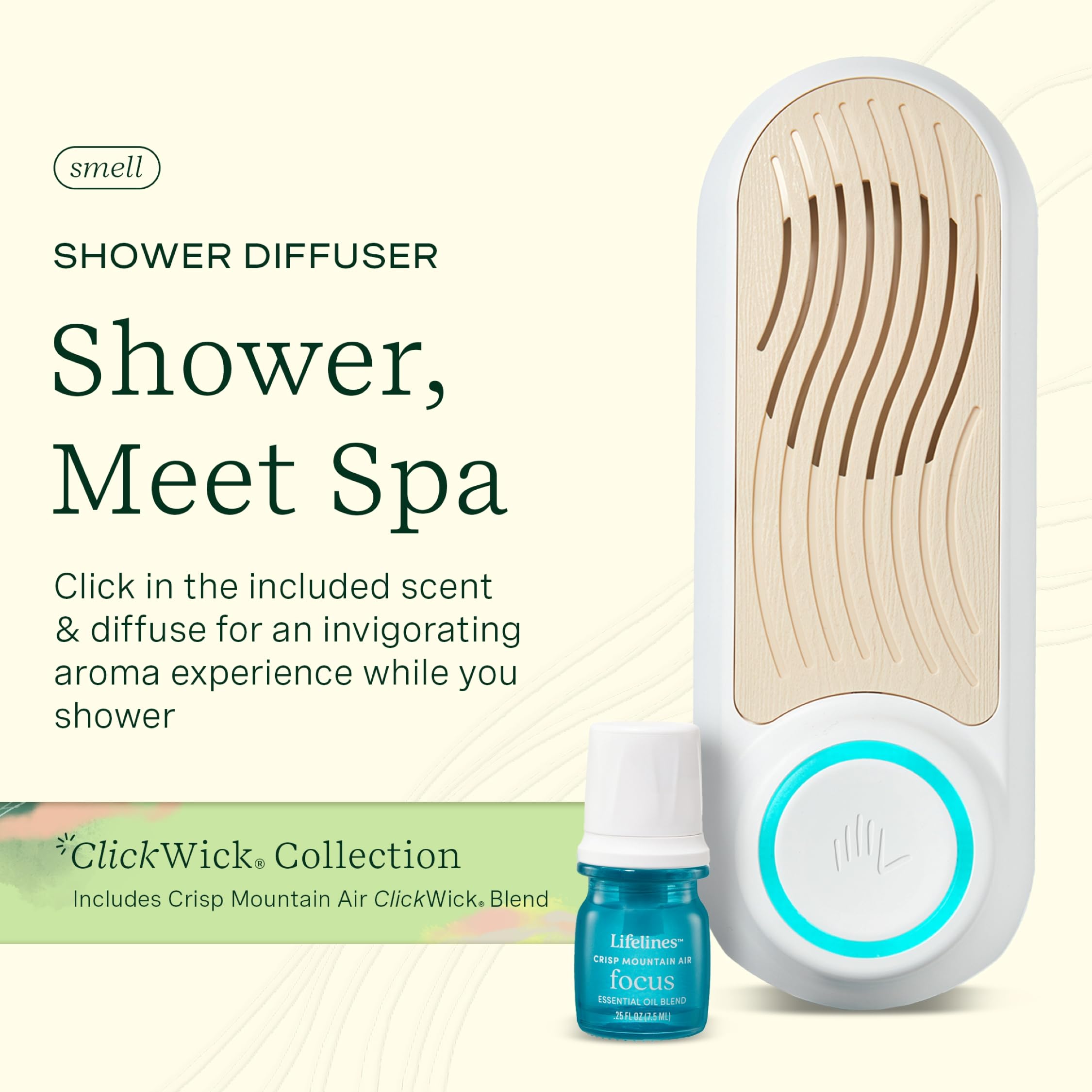 Bouteille ClickWick remplaçable offrant des senteurs variées selon votre humeur.