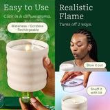 Lifelines flamme réaliste clignotante pour une atmosphère cosy sans flamme.