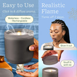 Flamme réaliste du diffuseur Lifelines pour une ambiance bougie.