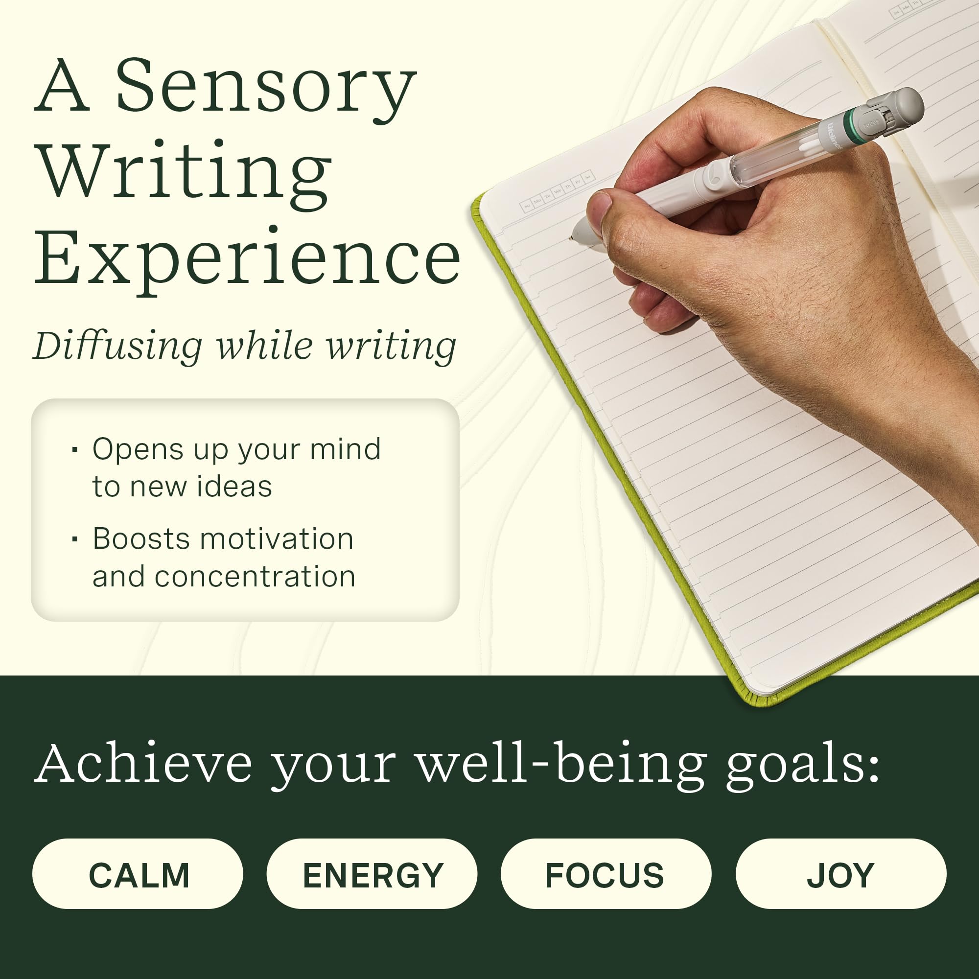 Lifelines Pen Diffuseur: ventilation reglable pour ajuster l’intensité aromatique selon l’humeur.