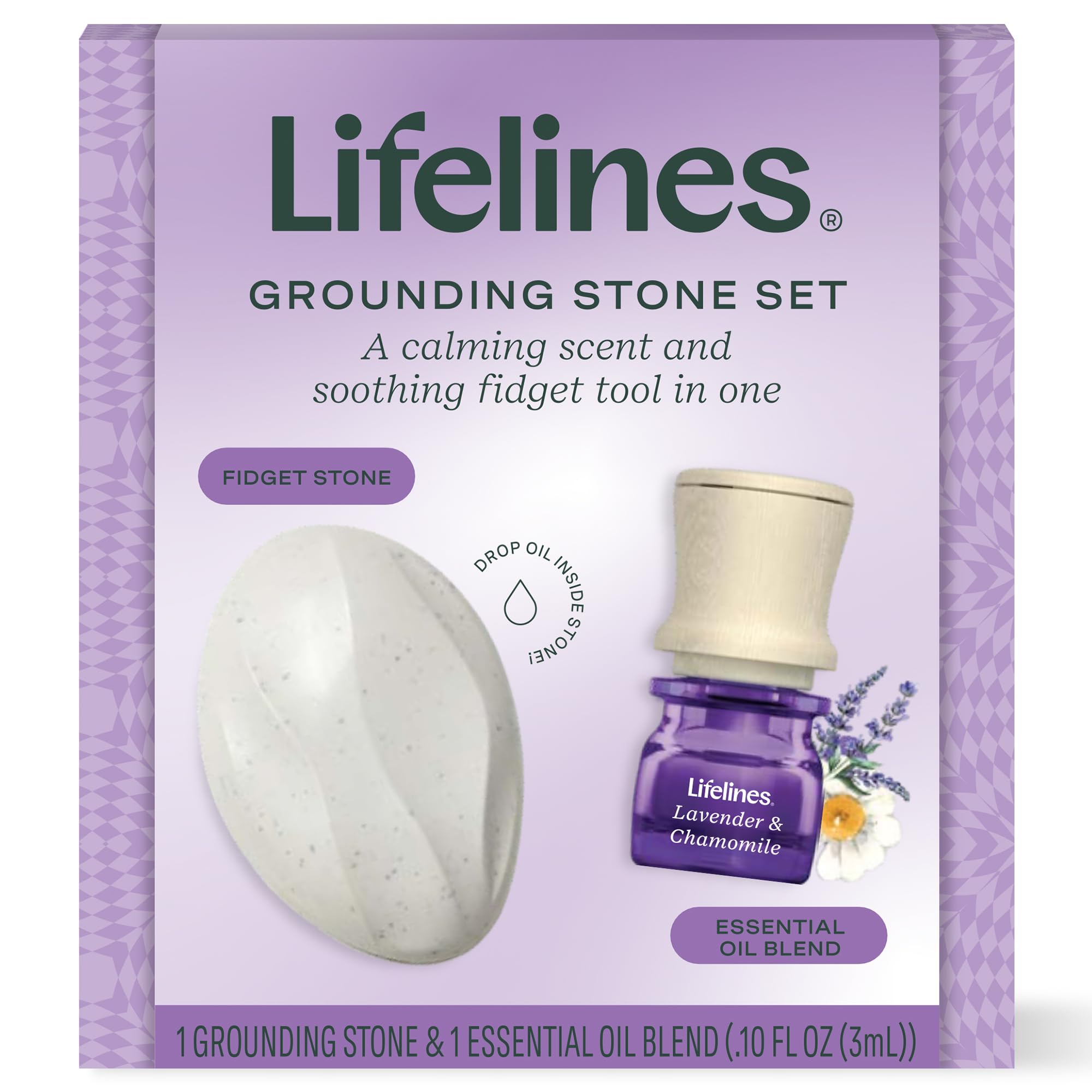 Lifelines pierre-enracinement parfumée, outil sensoriel pour calmer l’esprit en déplacement.