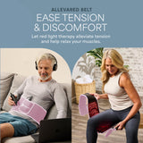 LifePro ceinture lumière rouge mains libres pour relaxation pendant l’activité.