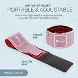 LifePro ceinture lumière rouge usage allongé pour confort.