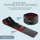 LifePro Ceinture Therapie Lumiere Rouge: telecommande pratique pour ajuster l'intensite.