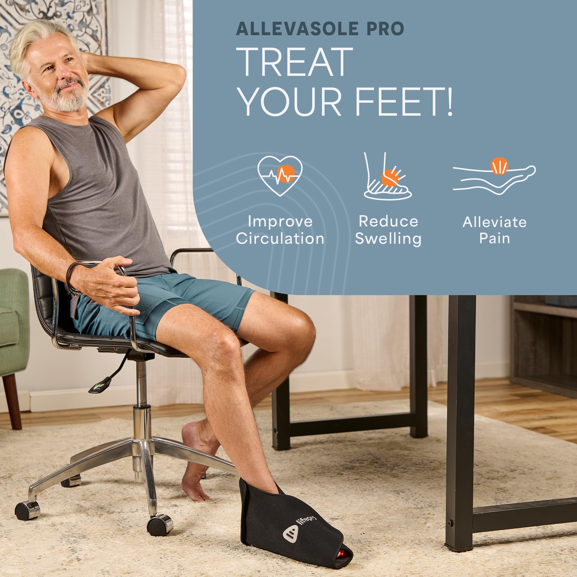 LifePro AllevaSole Pro: DEL 660 nm pour revitaliser le pied.