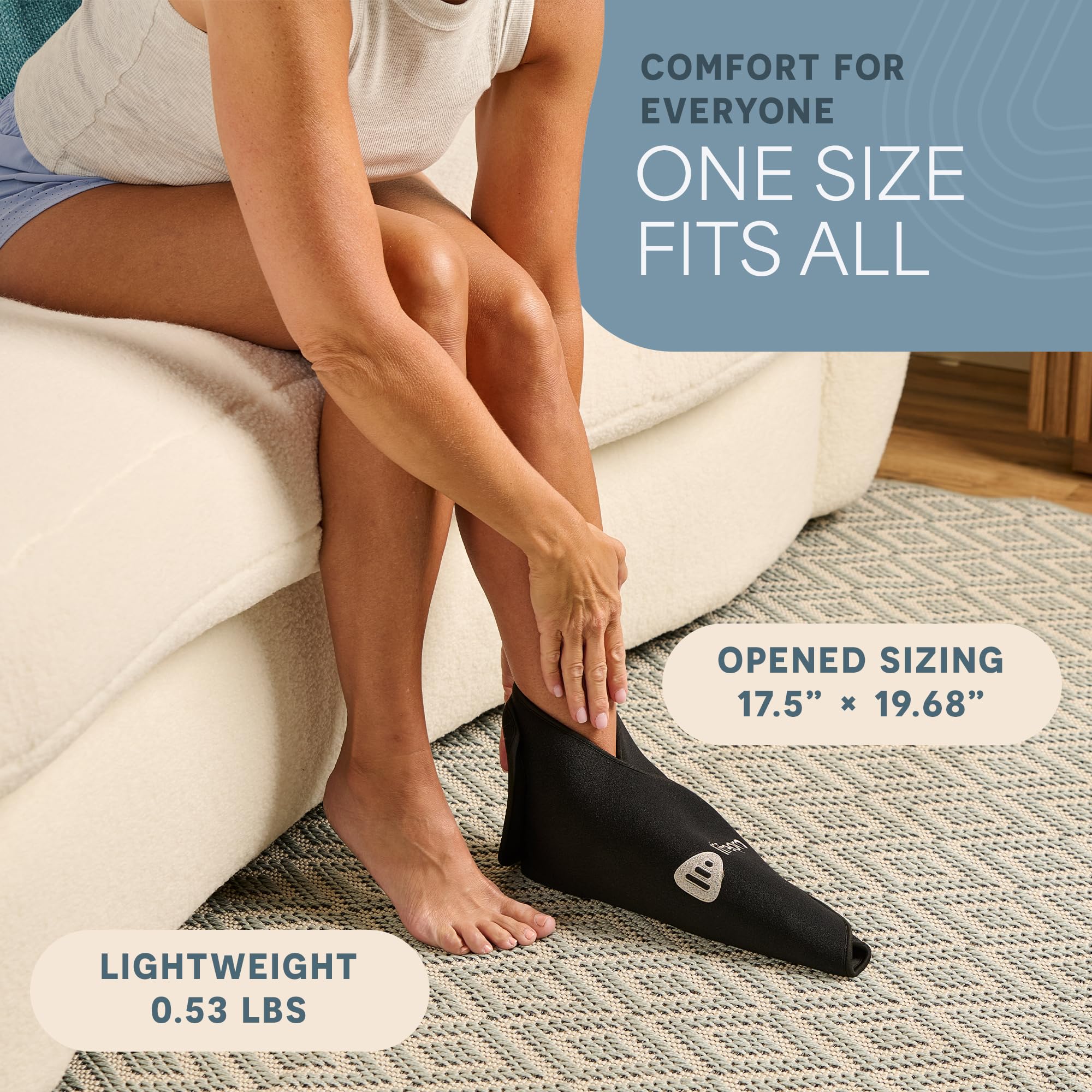 LifePro AllevaSole Pro placement simple sur le pied sans effort.