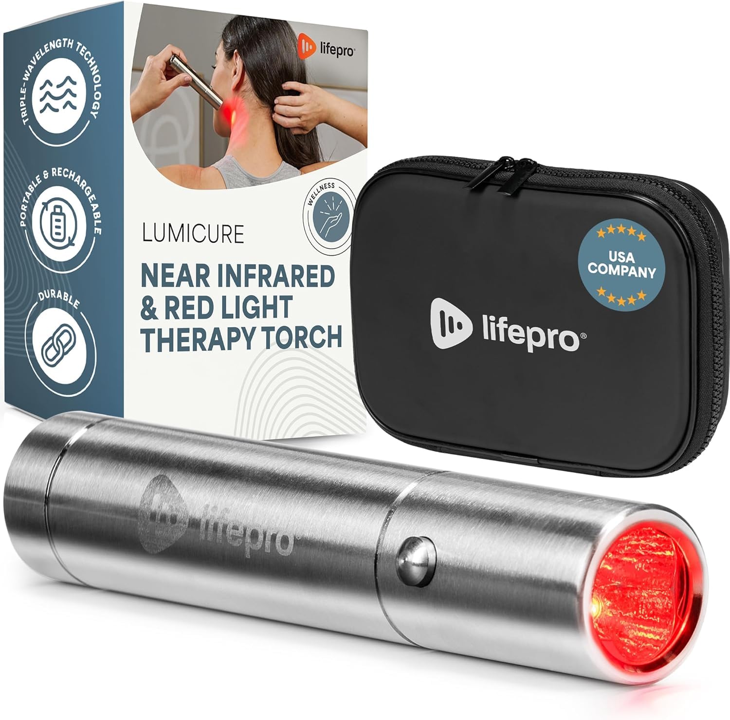 LifePro LumiCure – design compact, facile à ranger pour l'usage quotidien.