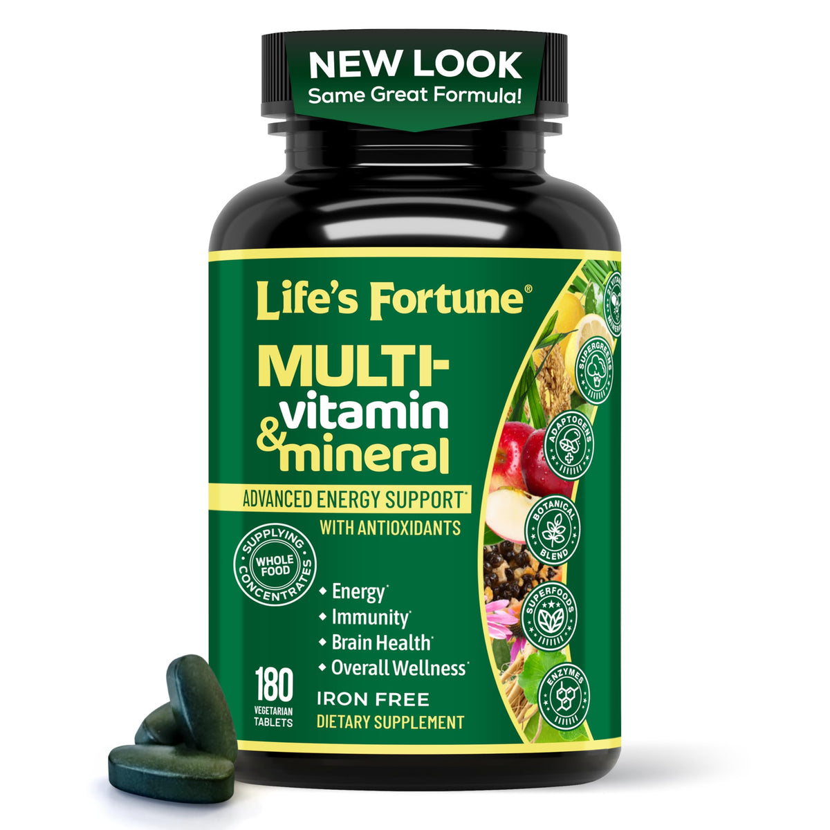 Life's Fortune – bouteille de multivitamines énergie naturelle et équilibre
