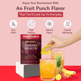 Life's Fortune poudre fruit punch dans un verre pour énergie rapide