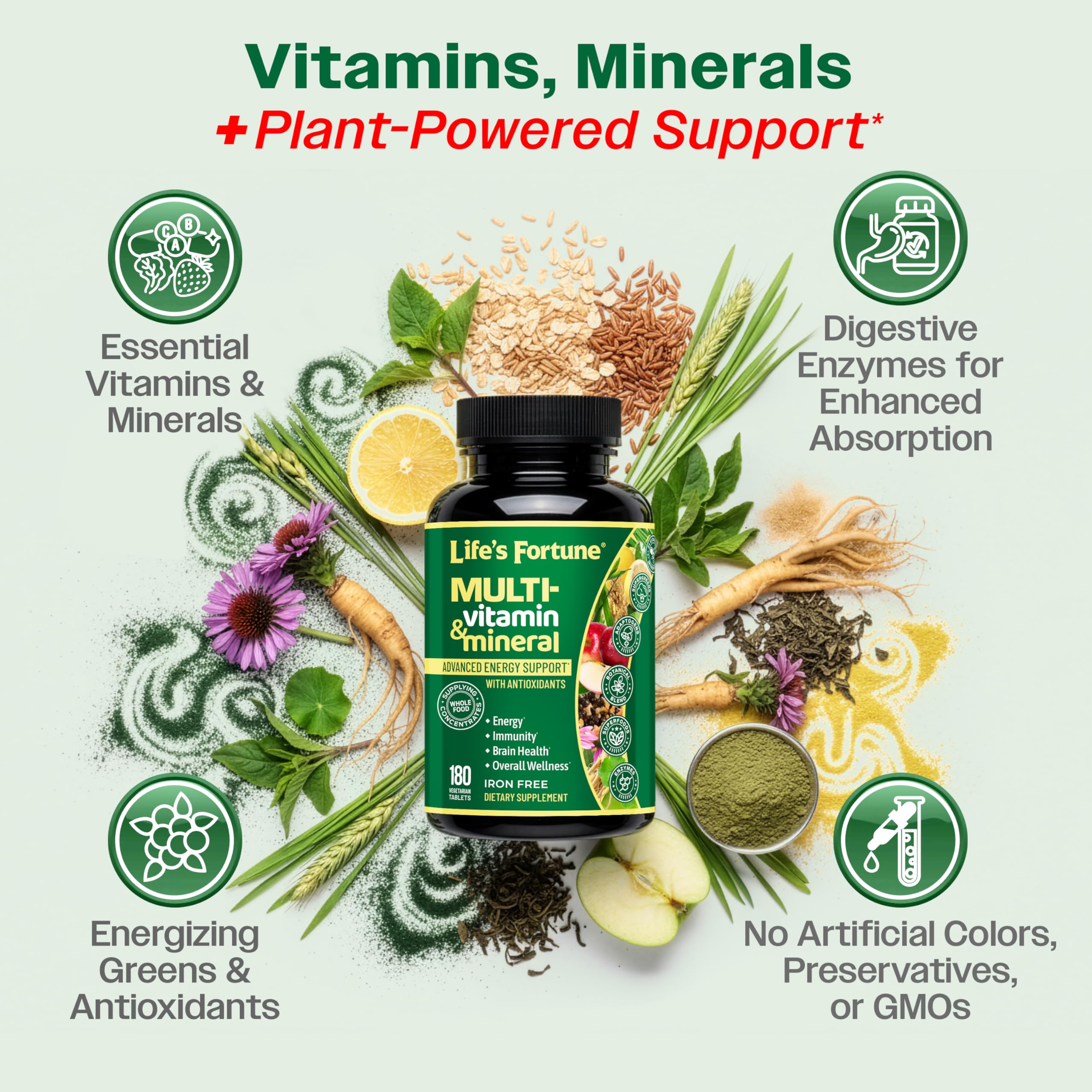 Life's Fortune – extrait de wheatgrass soutien énergétique doux