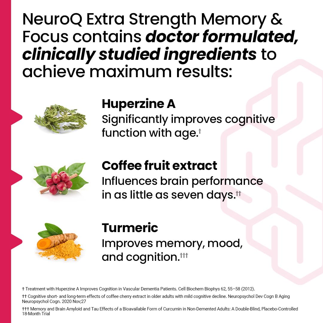 LifeSeasons NeuroQ — ingrédients huperzine A: soutien potentiel à la mémoire.