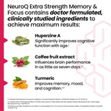 LifeSeasons NeuroQ — ingrédients huperzine A: soutien potentiel à la mémoire.