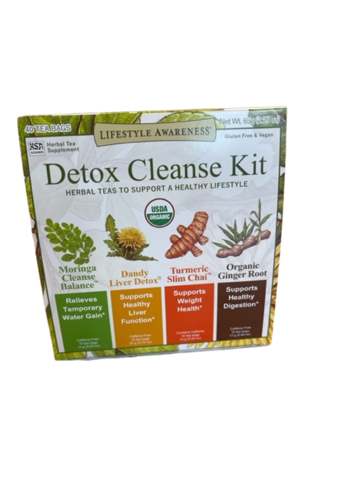 Lifestyle Awareness Detox thé coffret ensemble, présentation élégante et pratique.