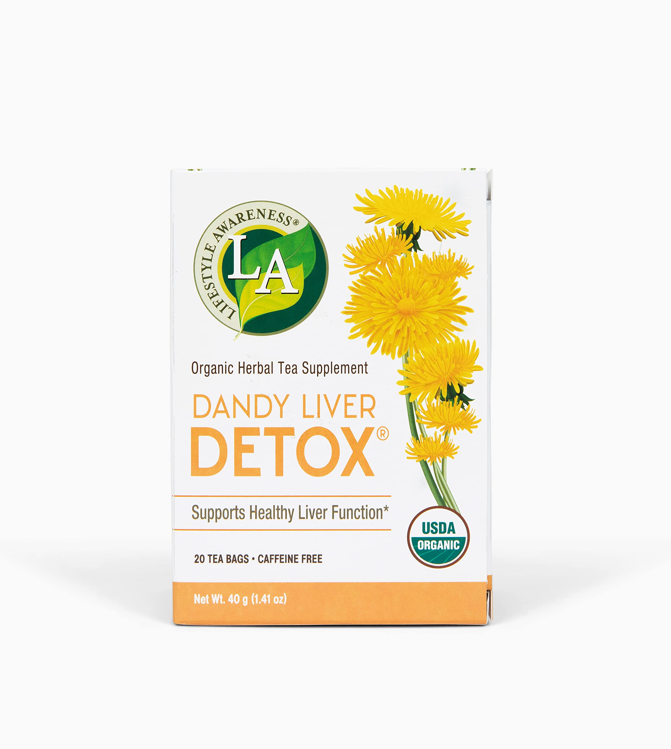 Lifestyle Awareness Dandy Détox infusion, boîte: pause bien-être et arômes réconfortants.