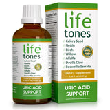Life Tones soutient acide urique, bouteille-liquide montrée, articulation plus souple.