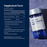 Capsules LifeVantage Protandim NAD, mise au premier plan, énergie et concentration possibles.