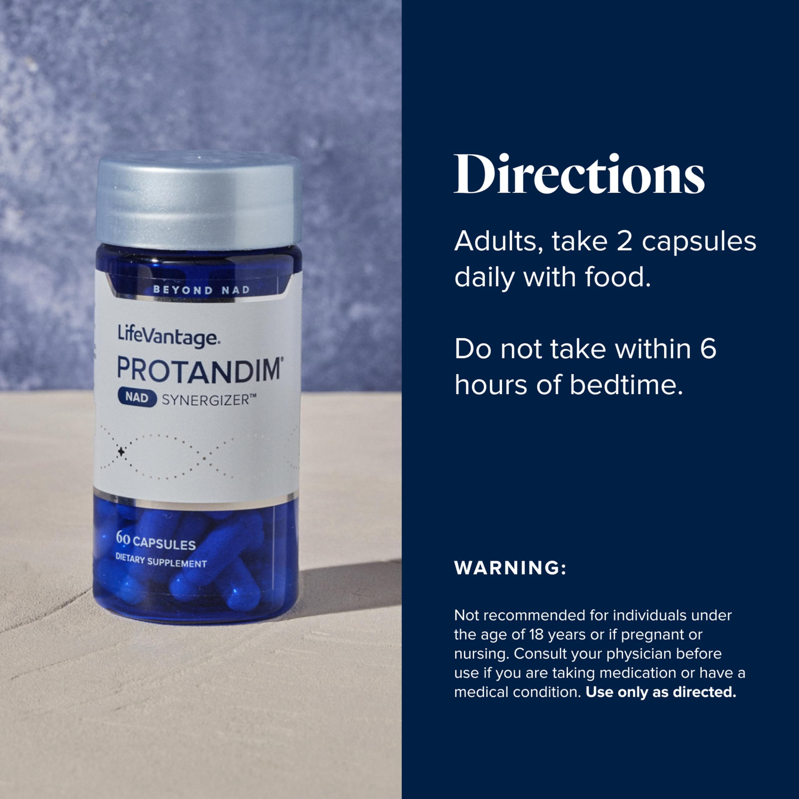Verser les capsules Protandim NAD, geste simple pour soutenir les niveaux d'énergie.