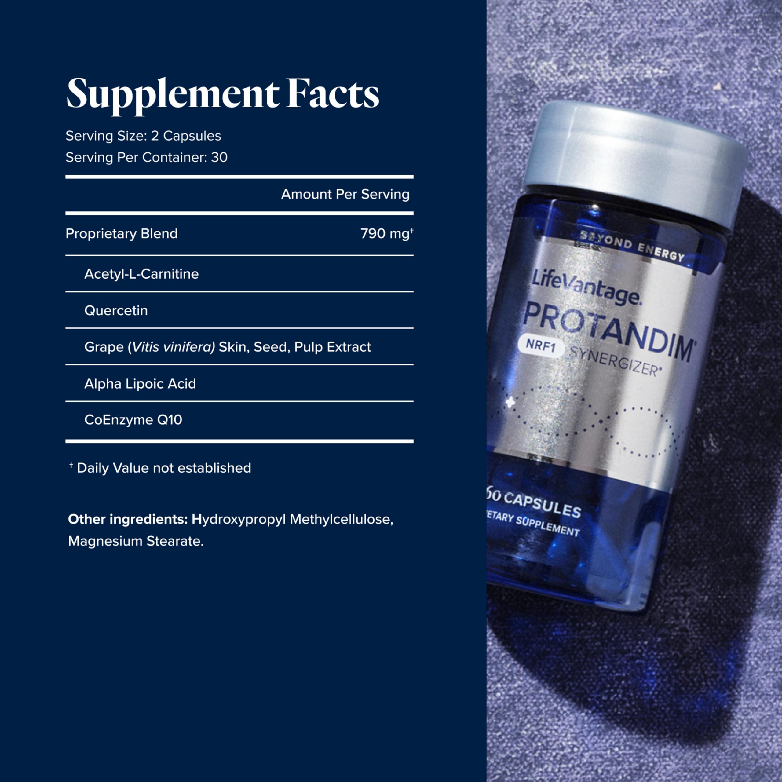 LifeVantage Protandim NRF1 Synergizer — capsules faciles à prendre pour une vitalité durable.