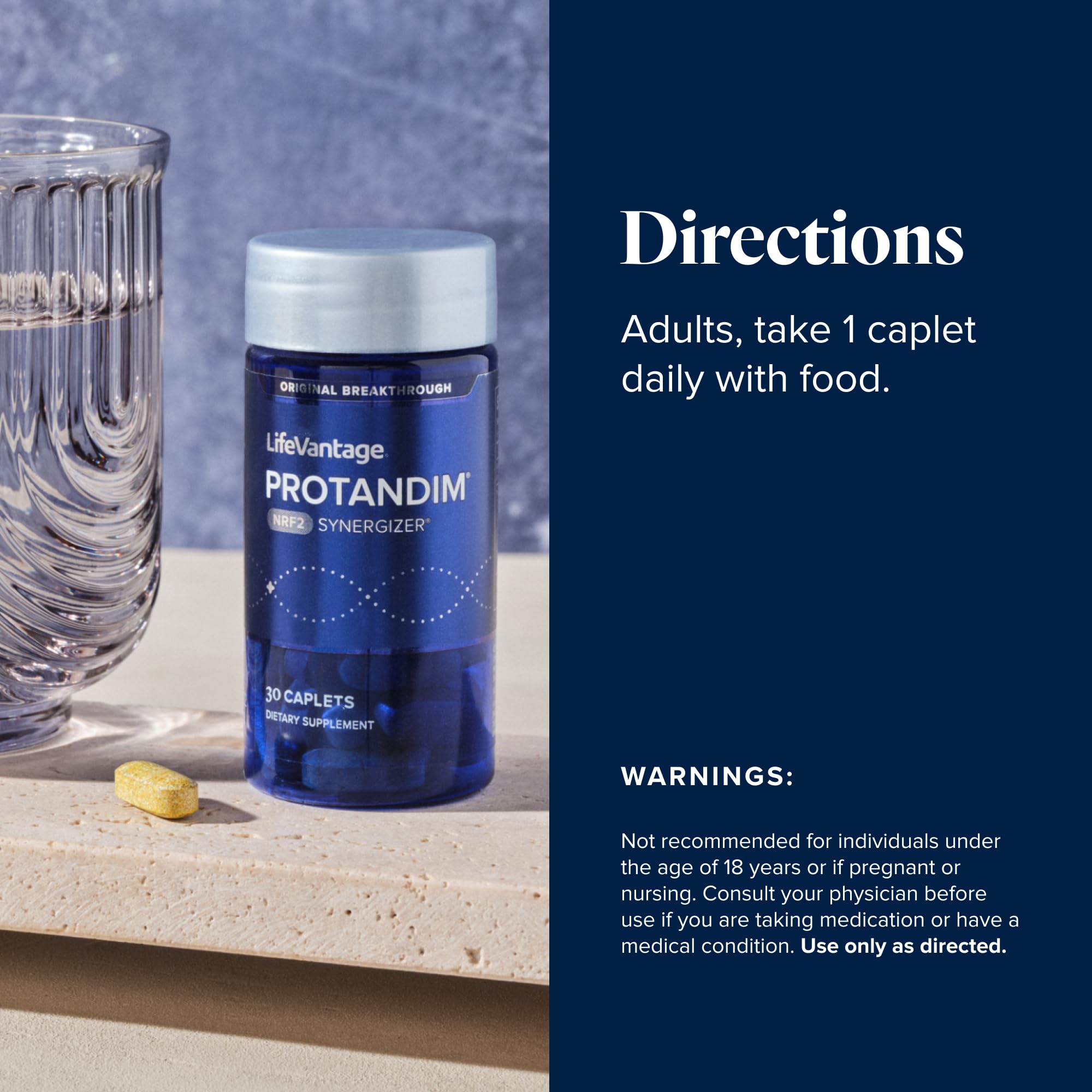 LifeVantage Protandim Nrf2 Synergizer, usage quotidien simple pour intégrer une routine bien-être.