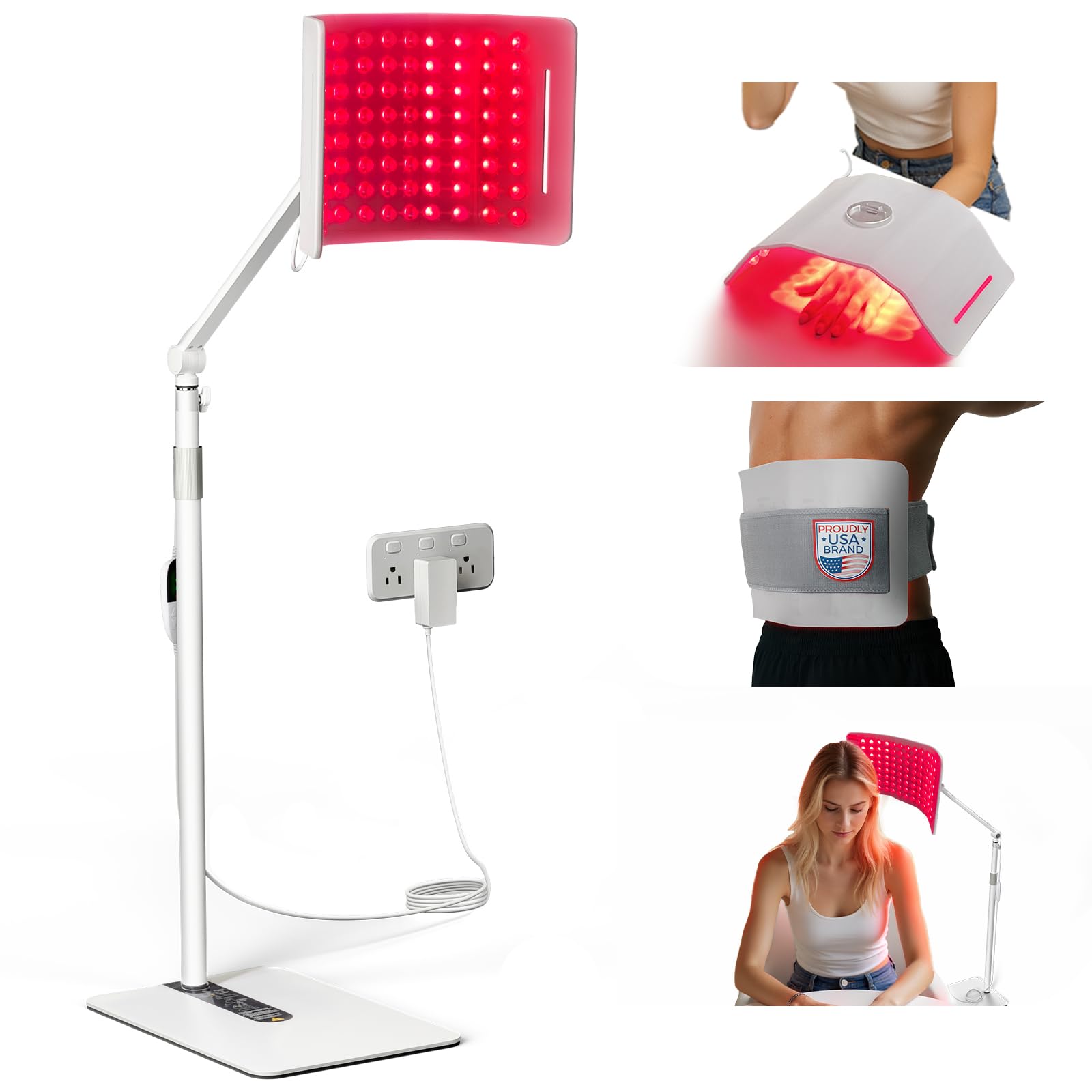 LifeZoom lampe rouge visage et corps, illumination ciblée sur peau et muscles.