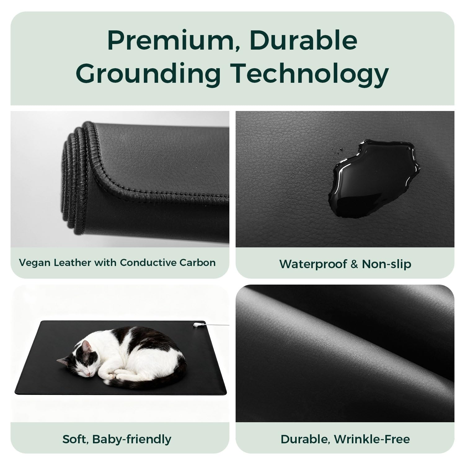 LifeZoom tapis grounding base-anti-slip: base antidérapante pour sécurité.
