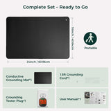 LifeZoom tapis grounding portable: facile à transporter et utiliser partout.