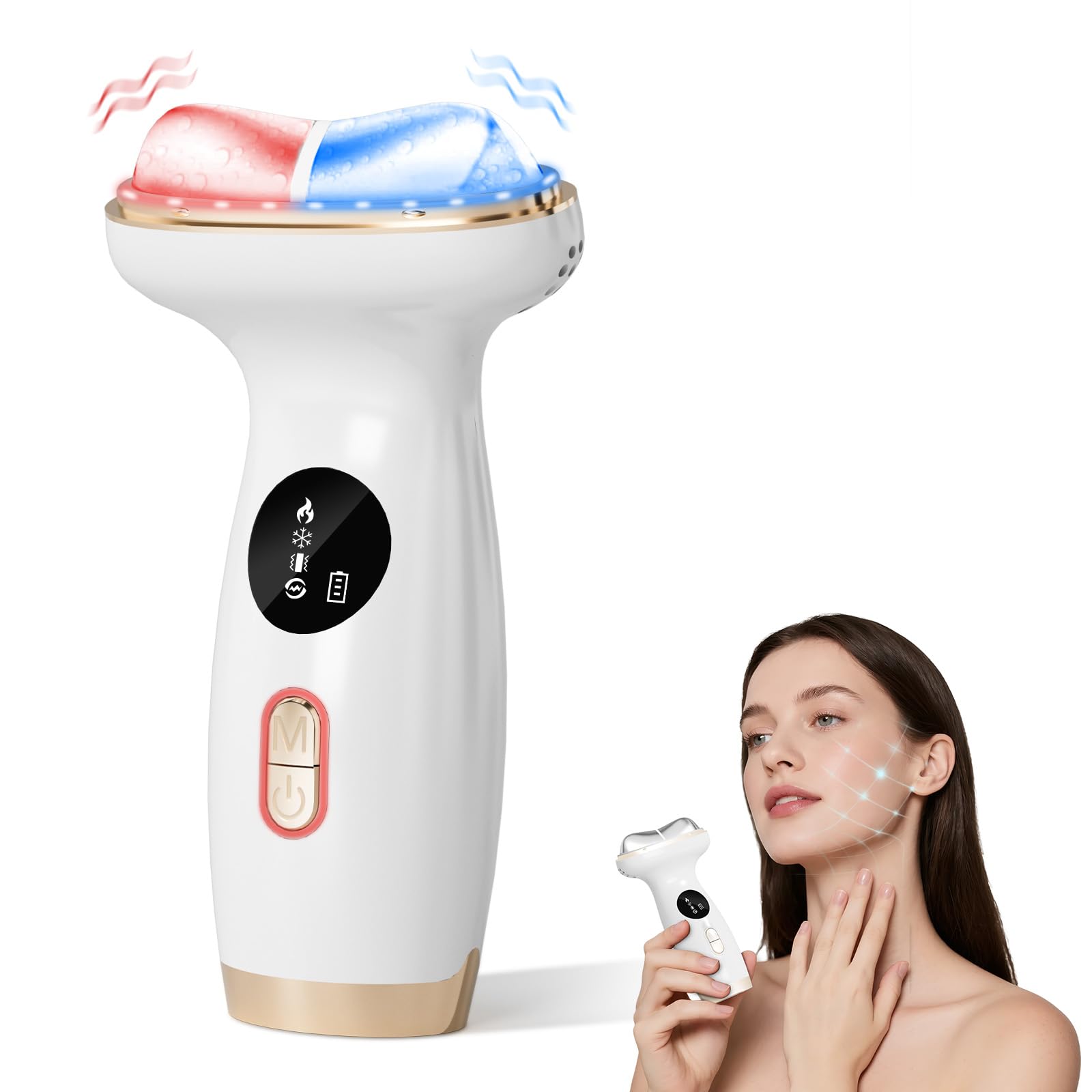 Masseur Lifiora avec lumière rouge pour le visage, édition précise et relaxante.