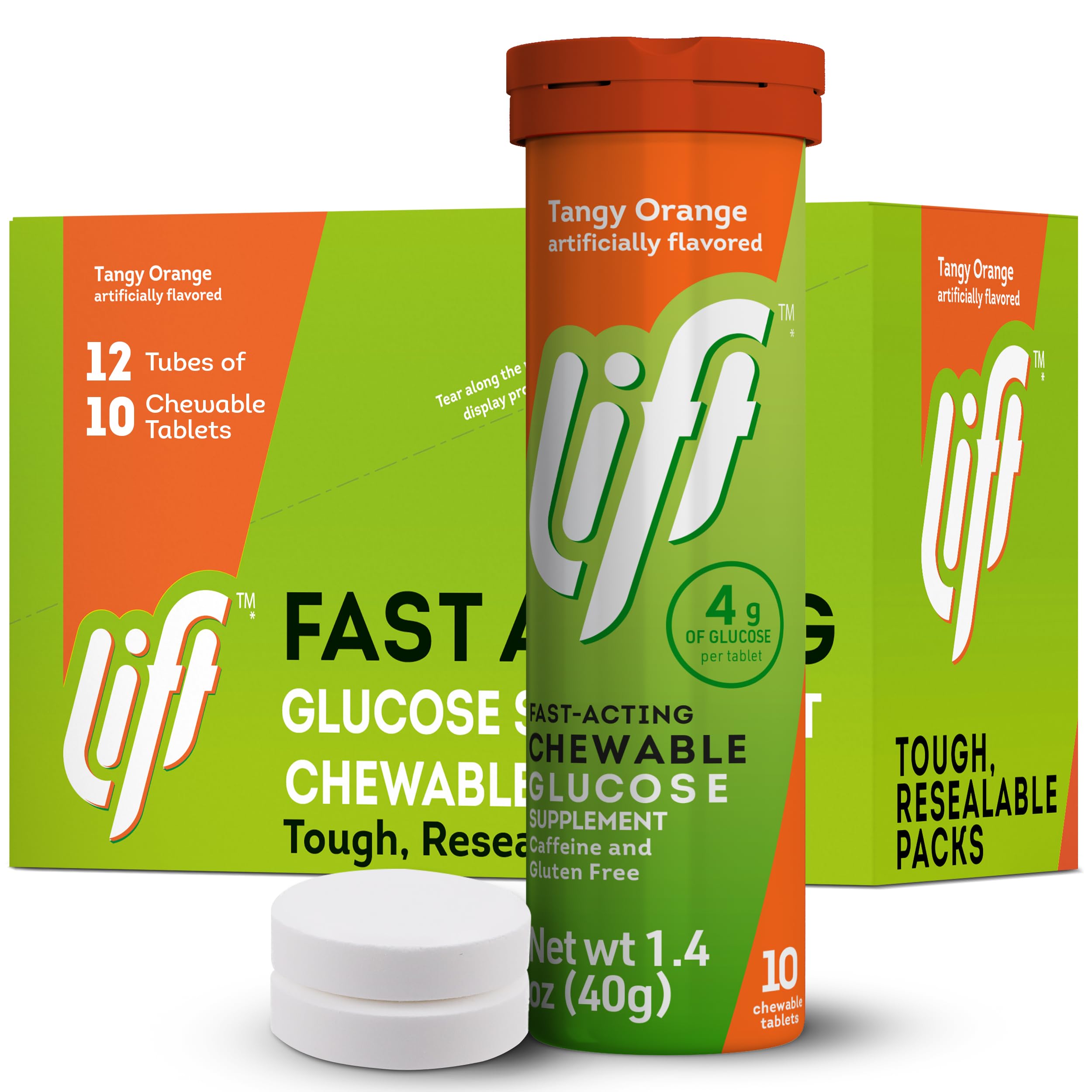 Lift Glucose tablettes orange énergie rapide avant l’effort