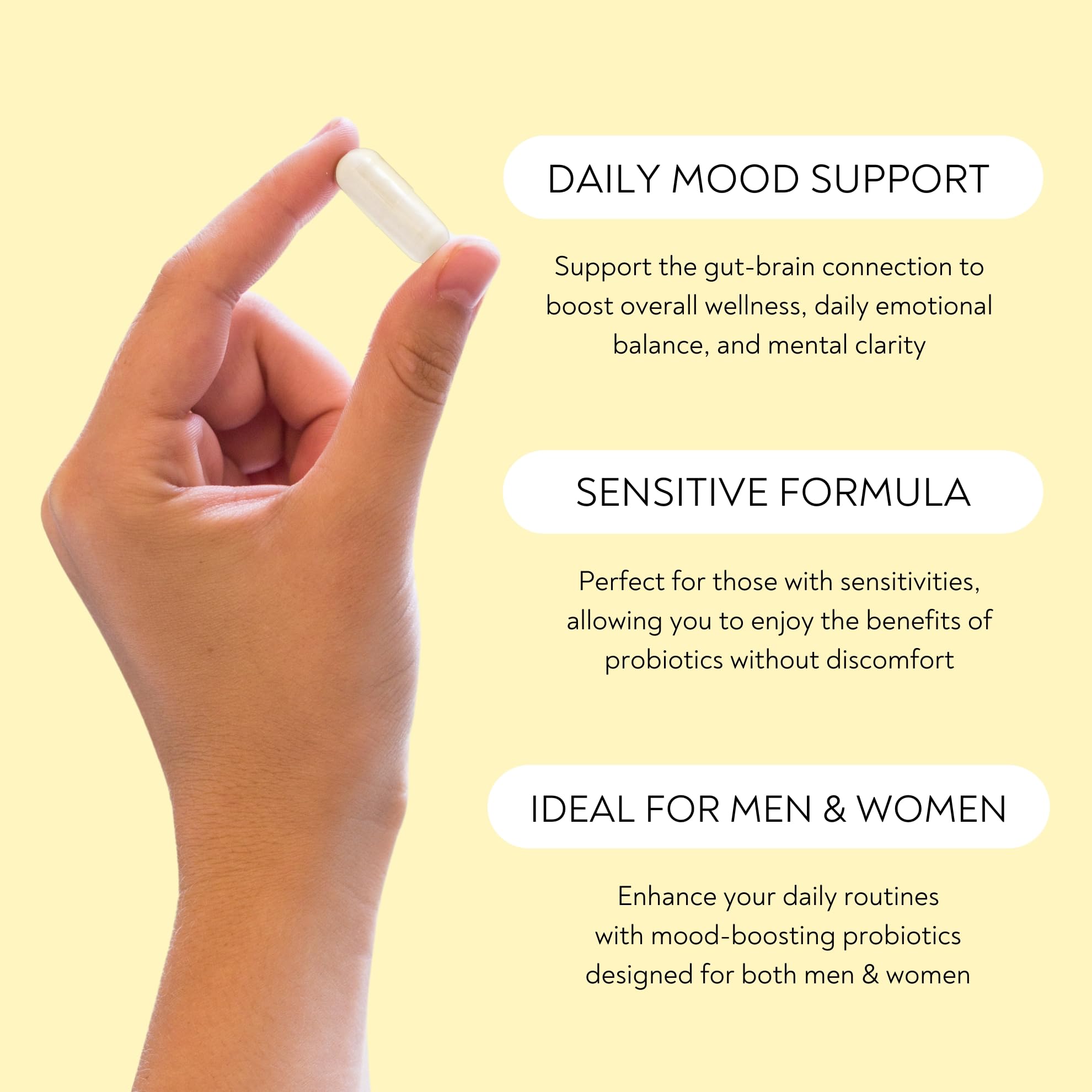 Boîte Lifted Naturals Probiotiques, emballage clair et pratique.