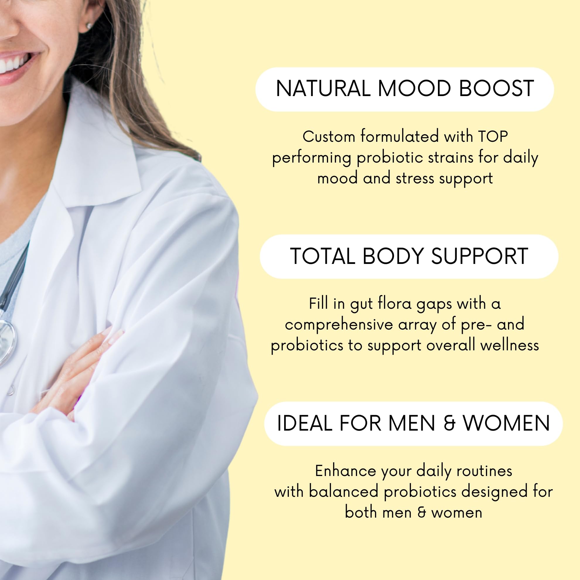 Lifted Naturals Probiotiques – sans D-lactate et sans histamine pour un usage serein.