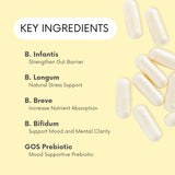 Lifted Naturals Probiotiques – souches B. Infantis, Breve, Longum et B. Bifidum.