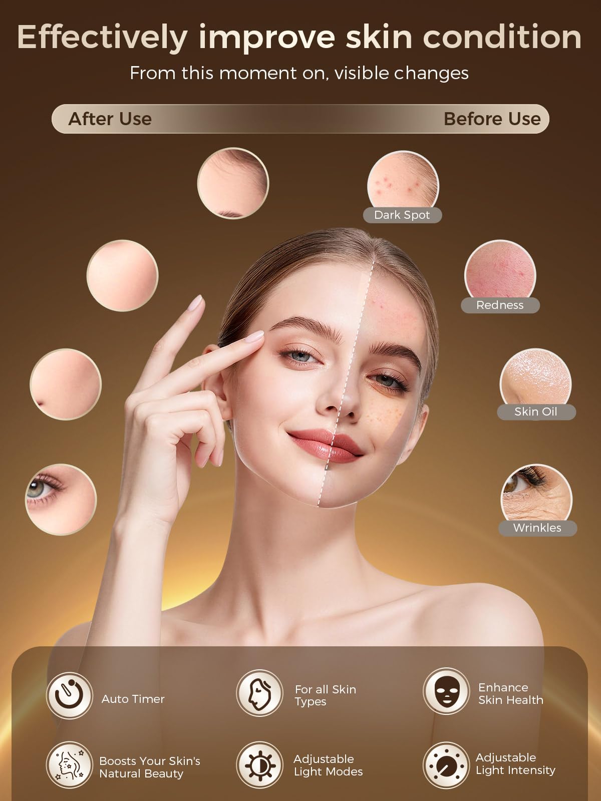 LightinMax masque lumière infrarouge et NIR avec utilisation sans fil pratique.