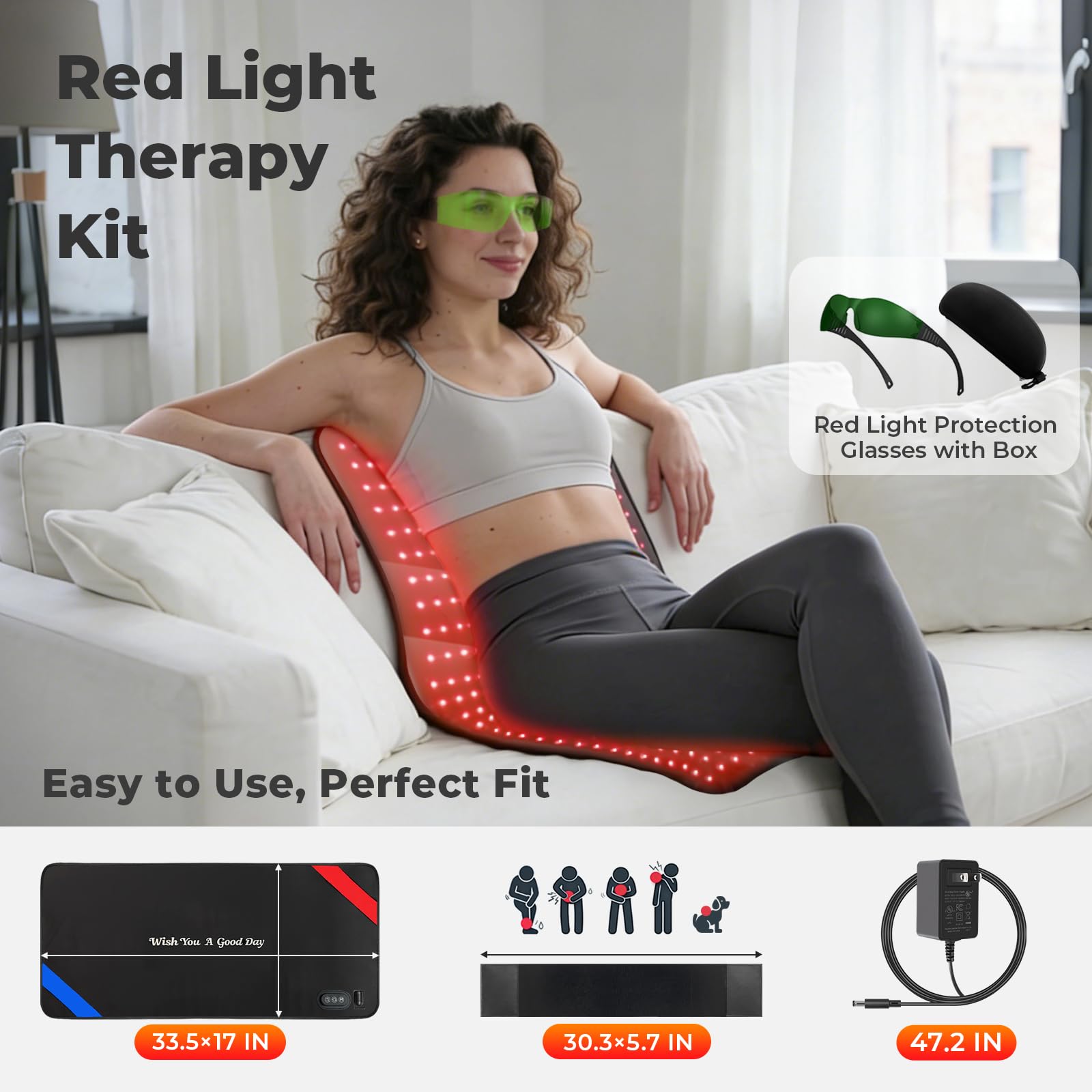 Lightium Tapis Thérapie – Épaules: soutien pour les douleurs occasionnelles
