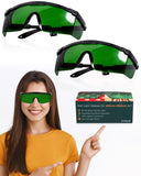 Lunettes LIGHTMEUP protégeant des longueurs d’onde 200–2000 nm pendant les séances.
