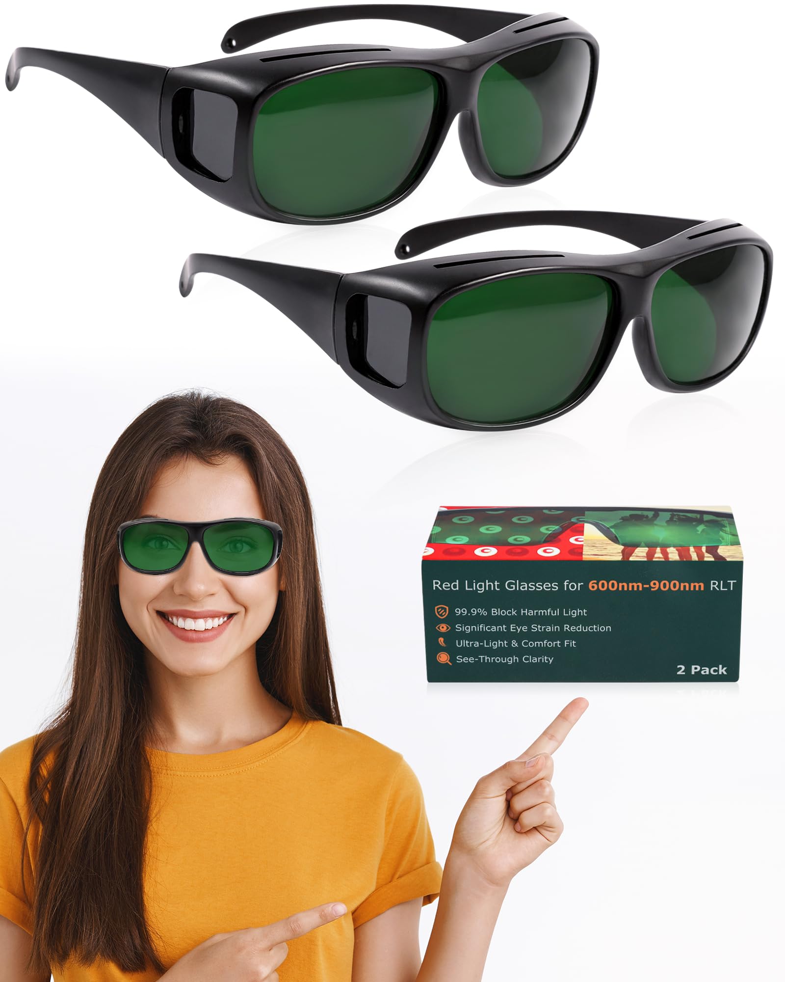 LIGHTMEUP lunettes therapie lumière rouge protégeant les yeux pendant les séances DEL
