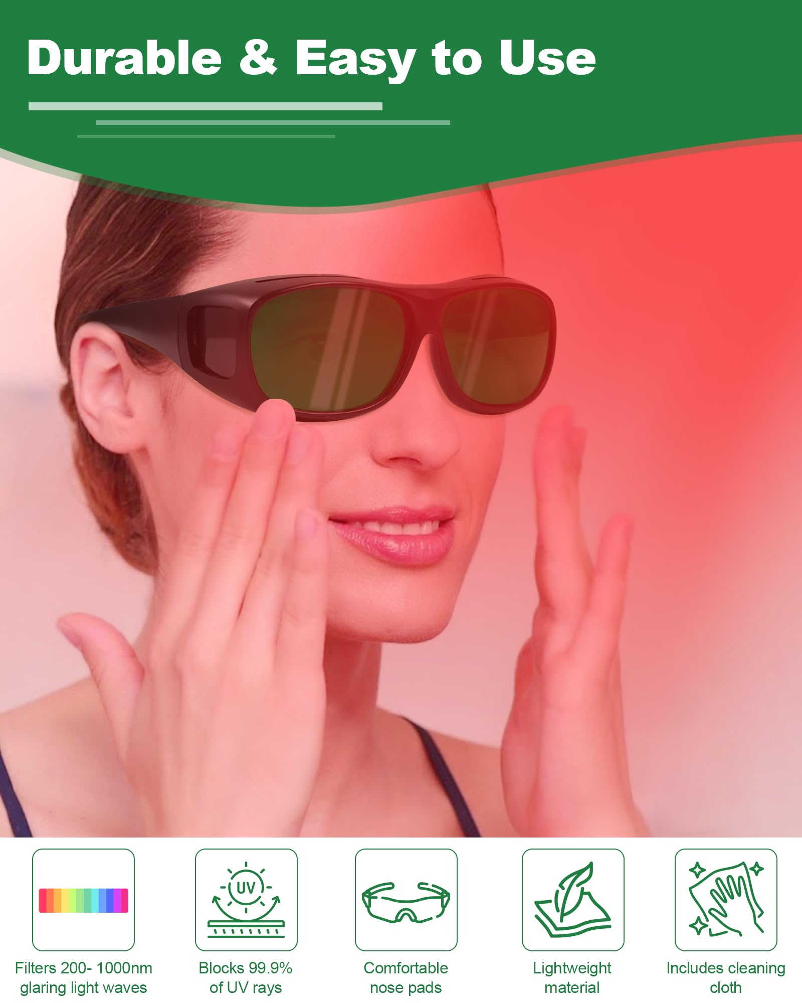 LUNETTES LIGHTMEUP pour usage professionnel ou personnel, protection efficace pendant les sessions.