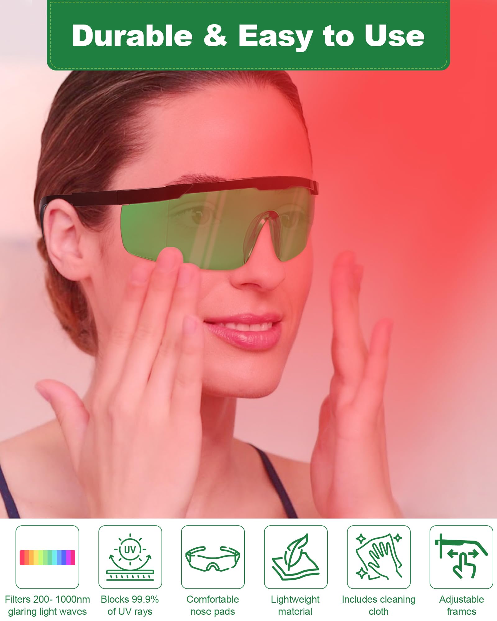 Protection oculaire LIGHTMEUP à 360 degrés pour les yeux
