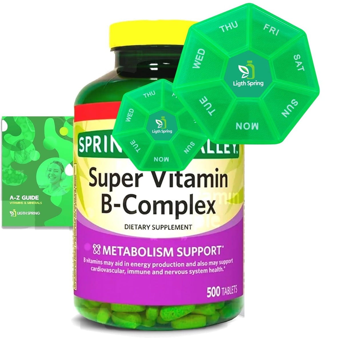 LightSpring Super B-Complex capsules: soutien énergétique quotidien et vitalité durable