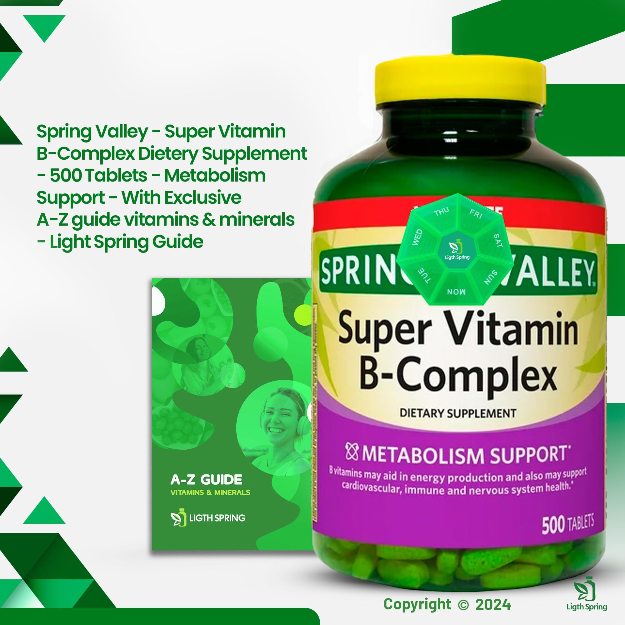 LightSpring vitamines B6-B12: équilibre métabolique et énergie normale