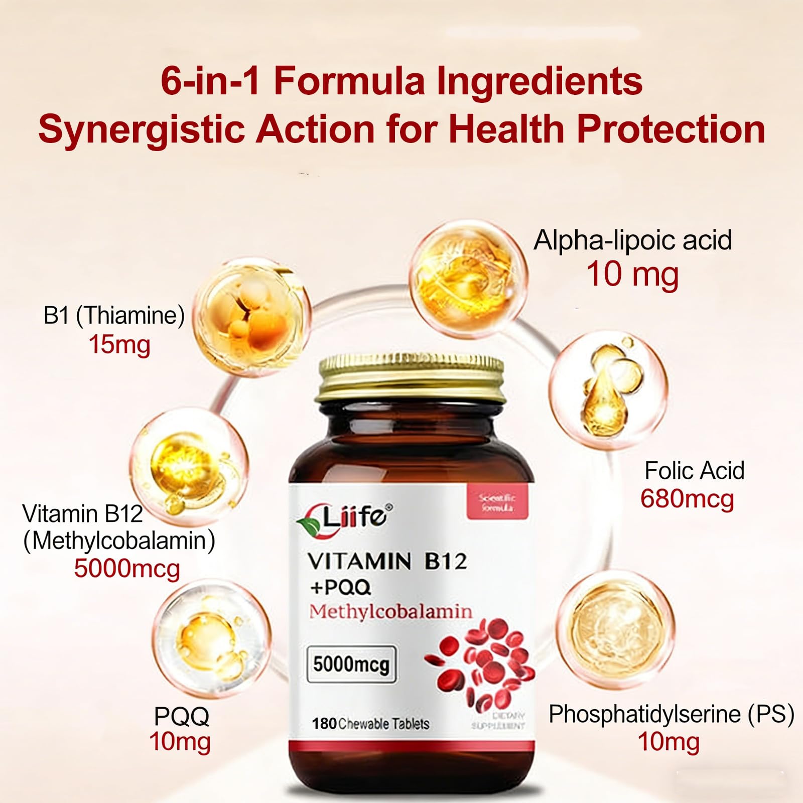 LIIFE antioxydant: duo ALA et PQQ pour l'équilibre redox.