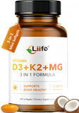 LIIFE bouteille d3-k2 magnésium pour le soutien des os et du cœur