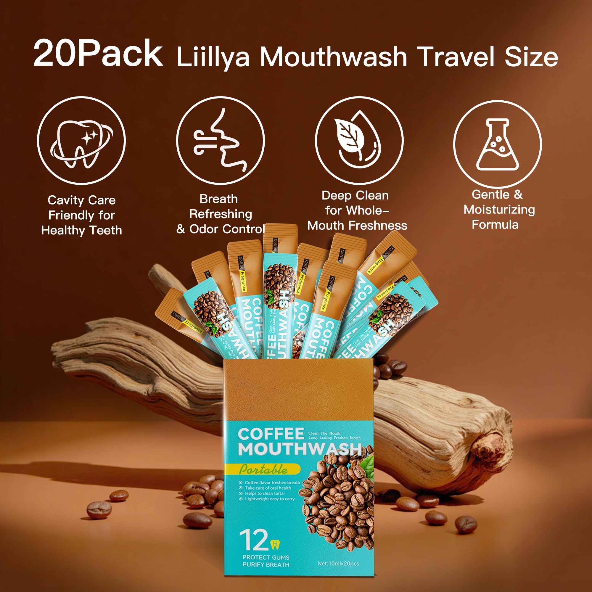 Liillya format mini 10ml – bain de bouche portable et efficace.
