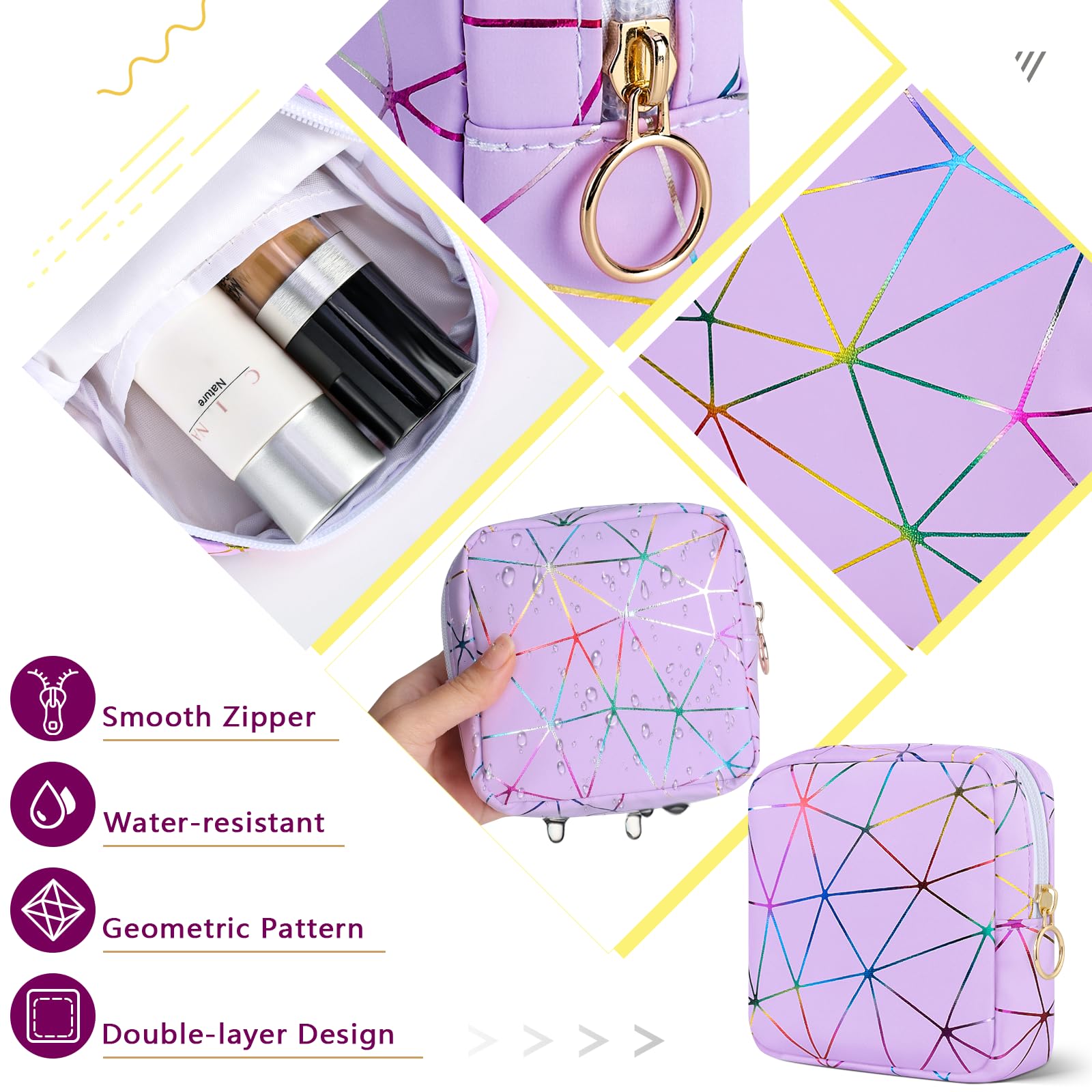 Likesing étui protections féminines portable, rangement fiable pour tampons et protections