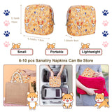 Likesing pochette menstruelle en canvas orange chien – vue arrière discrète