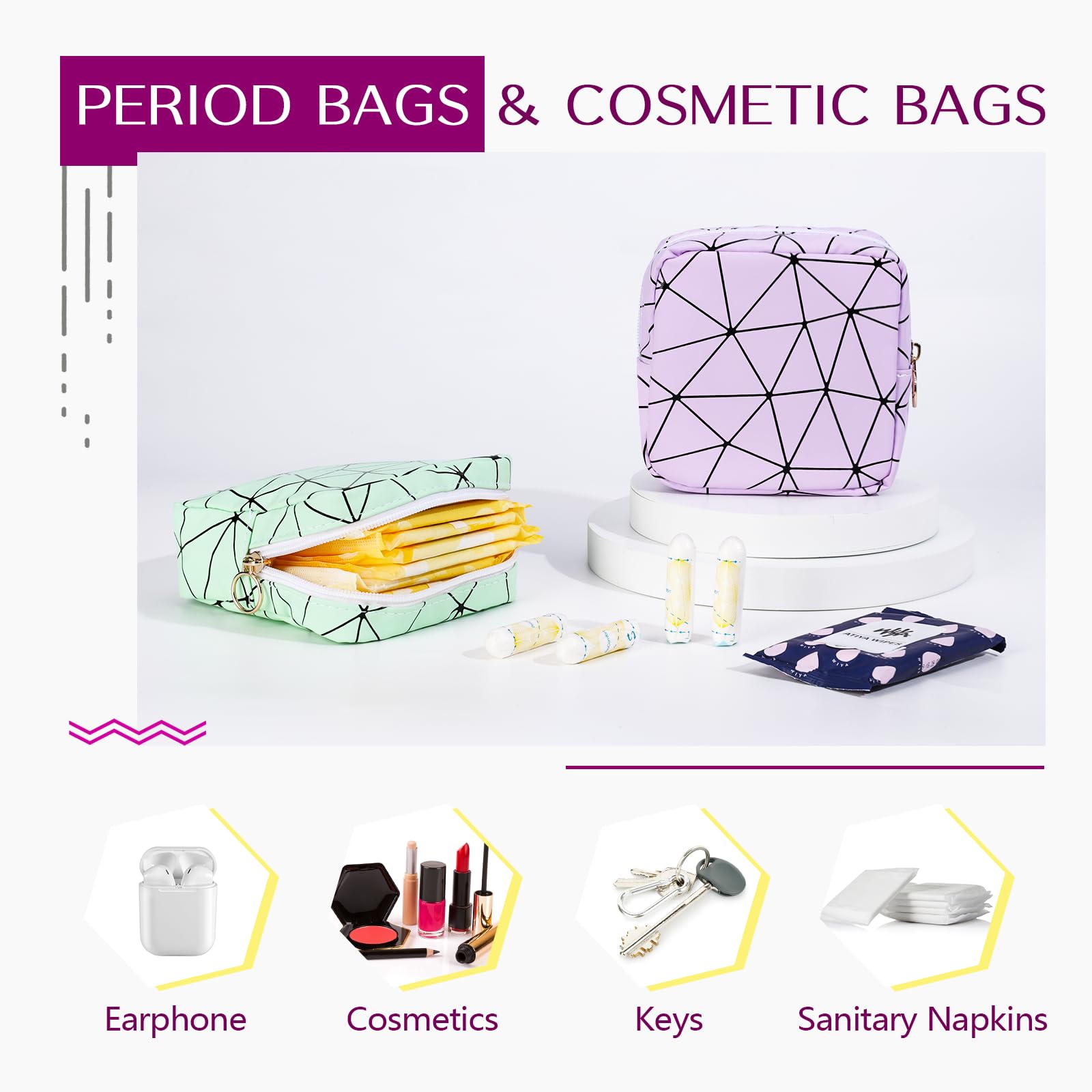 Likesing sac hygiene féminine imperméable, garder les essentiels au sec