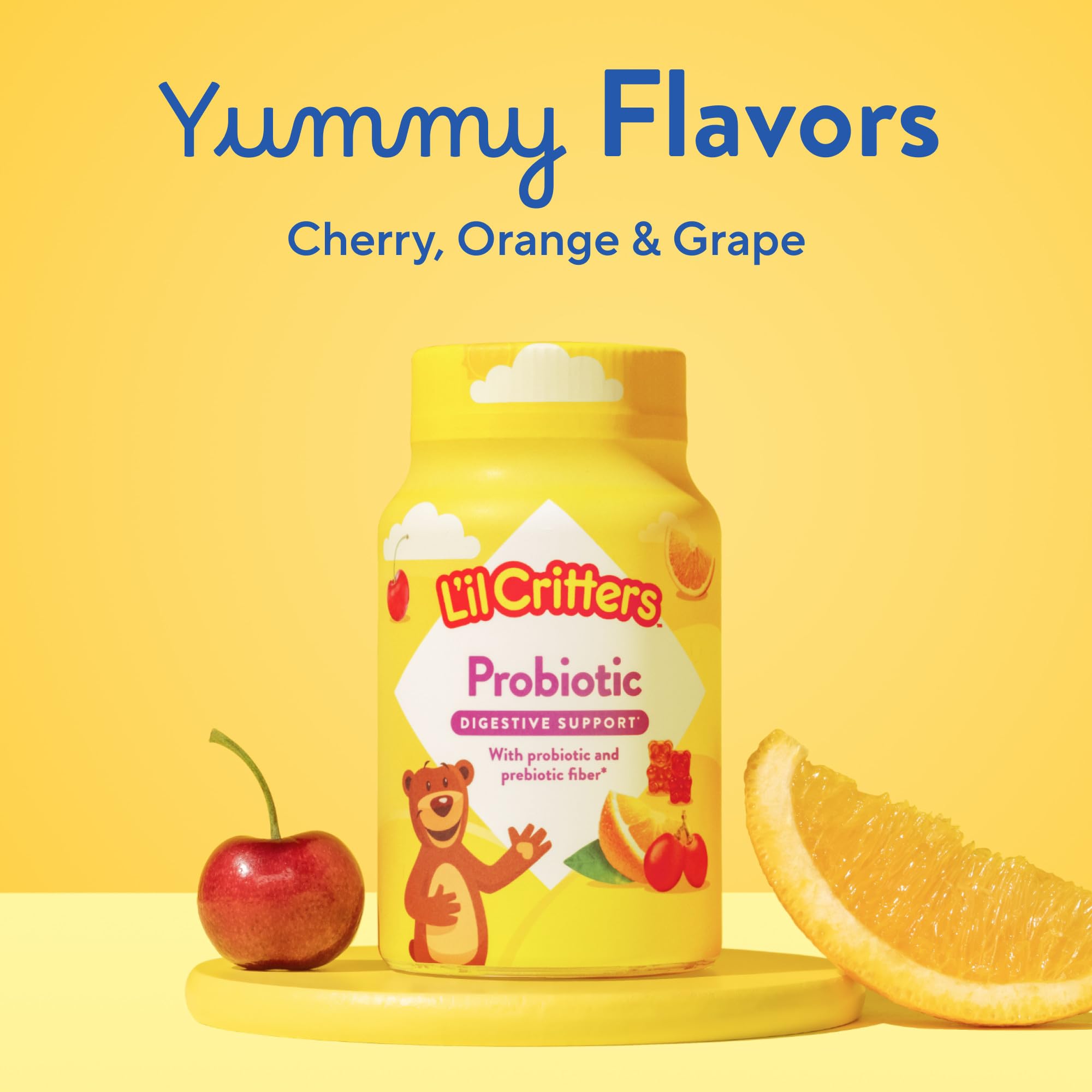 L’il Critters Probiotic Daily Gummies, sans additifs artificiels.
