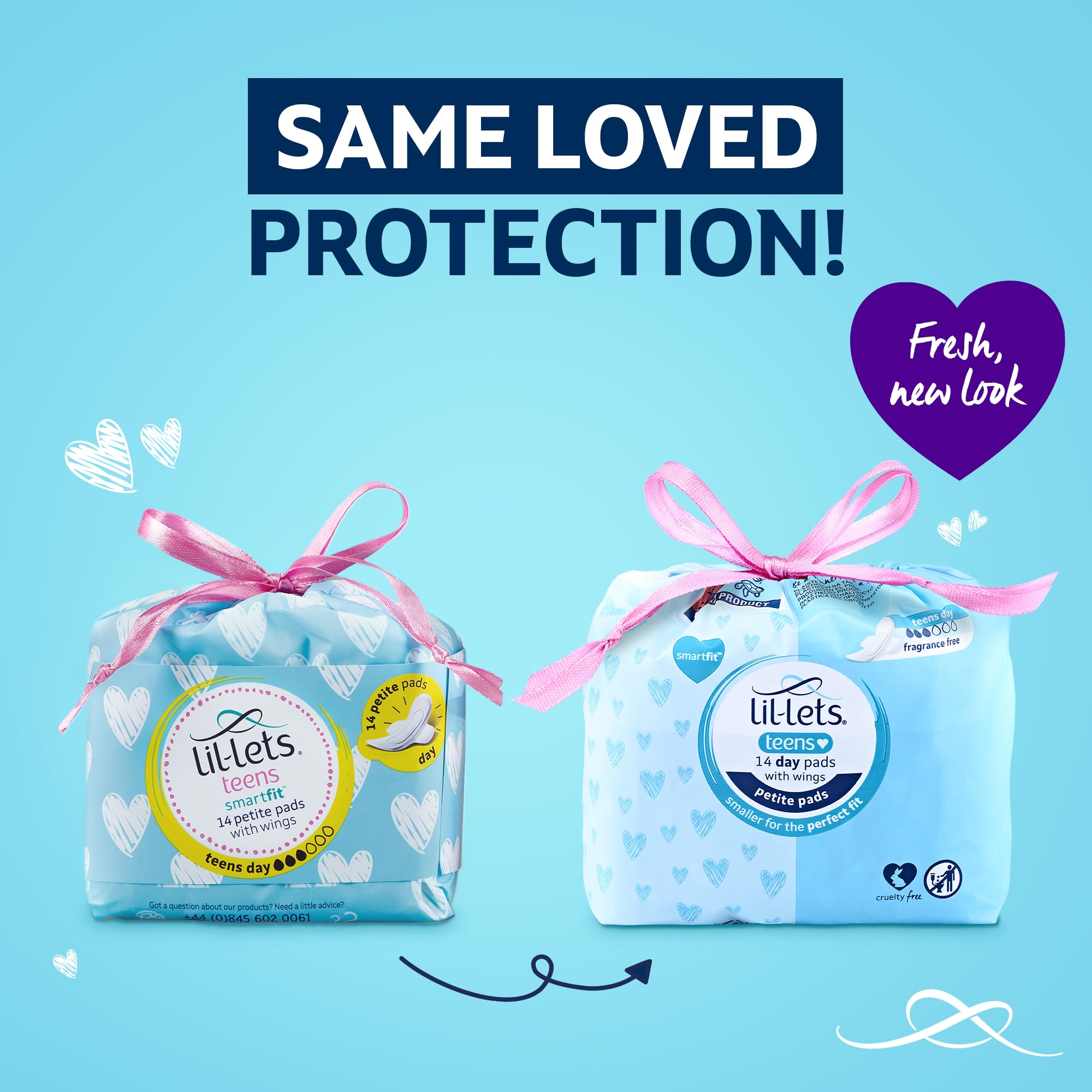 Lil-Lets Teens Day Pads avec ailes, format mini pour jeunes corps.