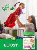 Gommes Lil' Sprouts non-GMO avec magnésium pour enfants.