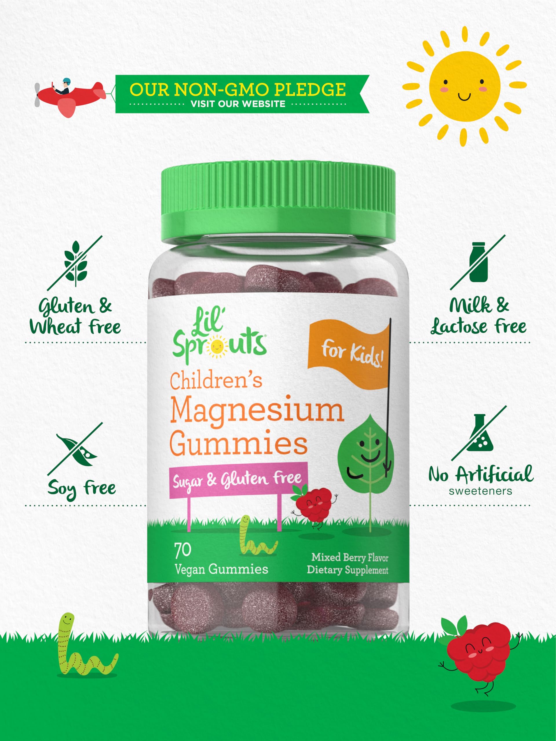 Gommes Lil' Sprouts sans gluten adaptées aux régimes spéciaux.